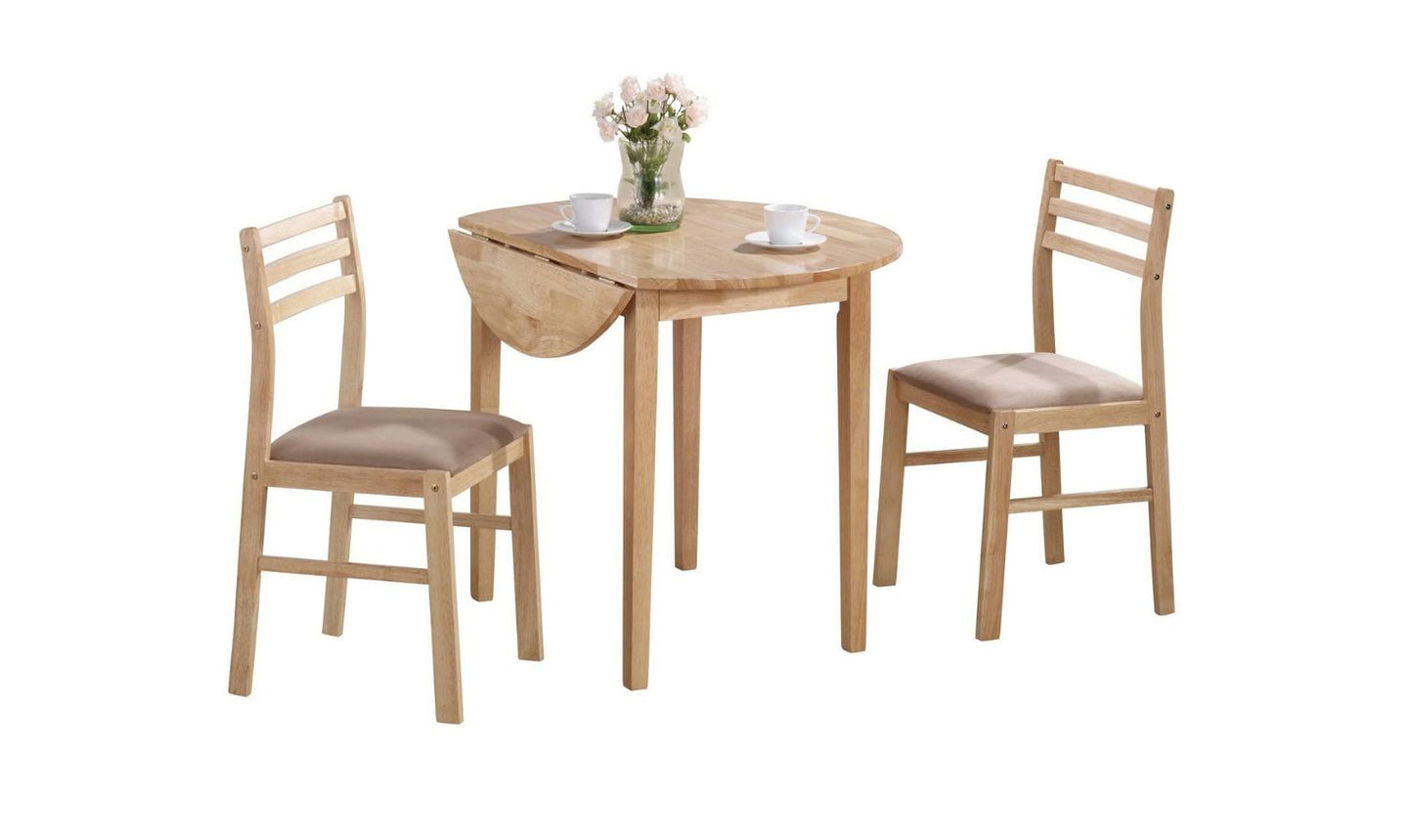 Counter Height Table And Chair Set 3 Pc