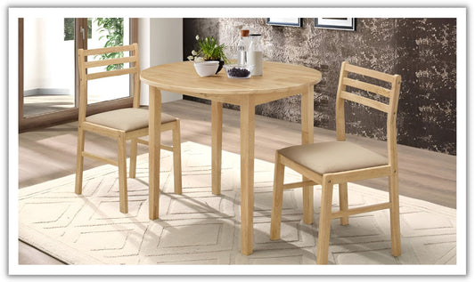 Counter Height Table And Chair Set 3 Pc